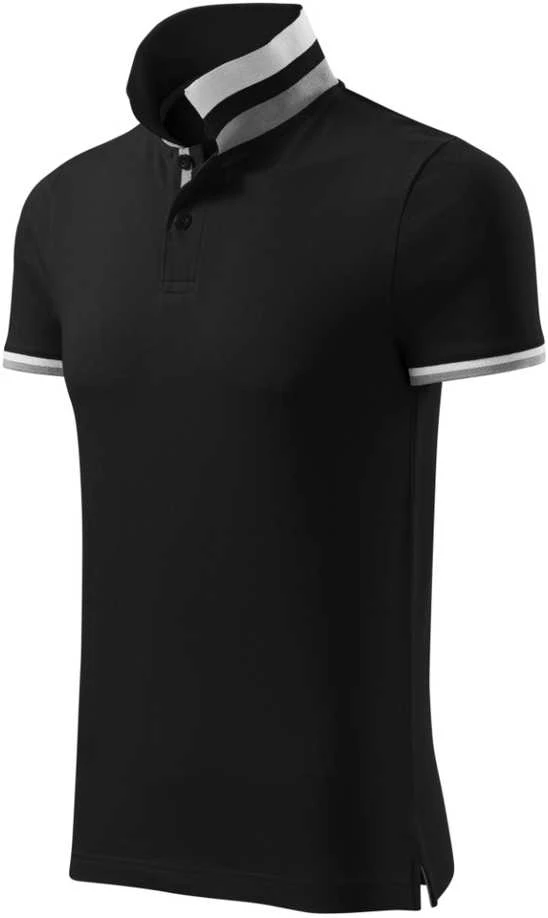 Malfini As Vyriški Polo Marškinėliai MALFINI Collar Up Juodas 215 g/m²