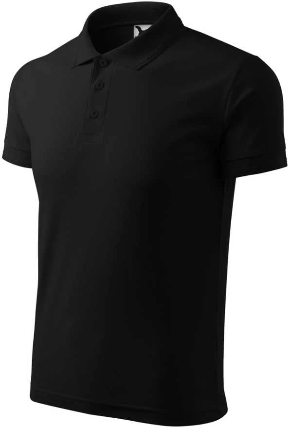 Malfini As Vyriški Polo Marškinėliai PIQUE Juodas, 200 g/m²