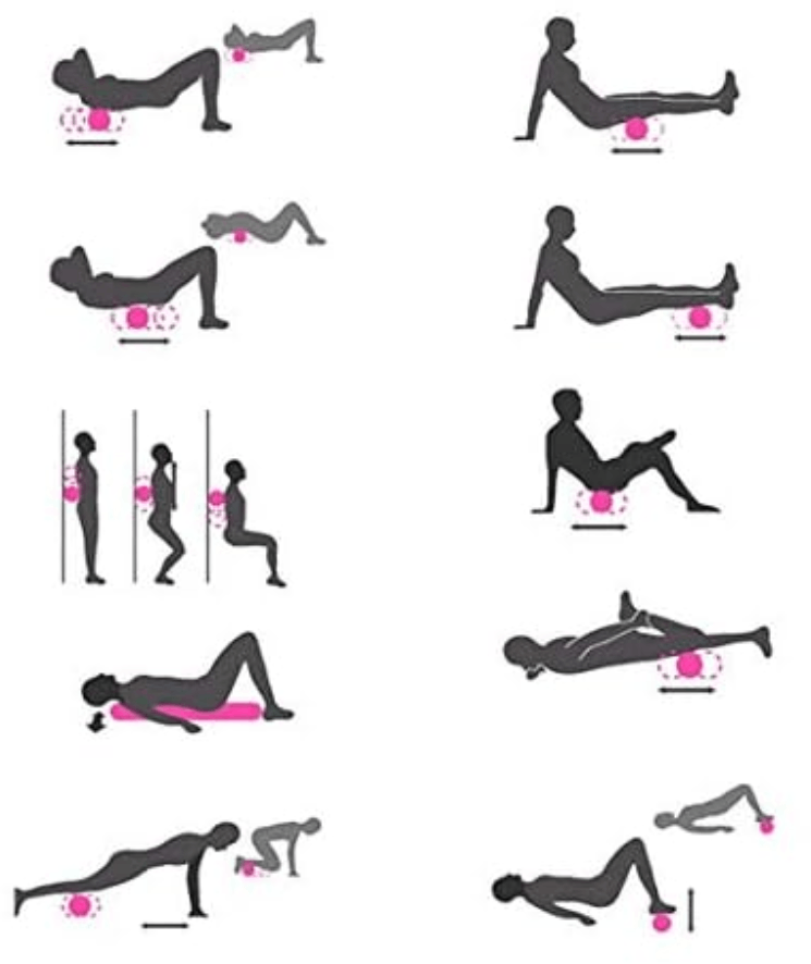 Masažinis Jogos Volas THOMS FoamRoll 33x13 cm. Juodas