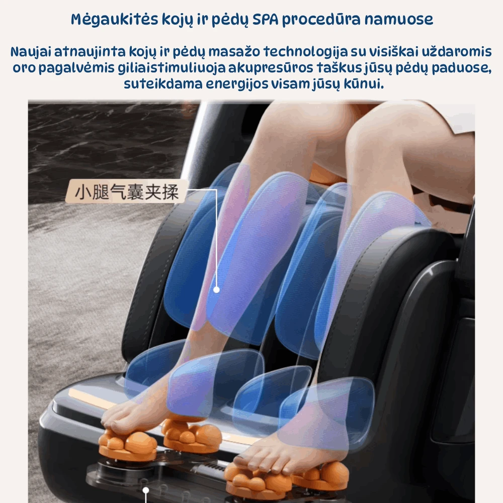 Masažinis krėslas JARE DeepRelax SL, Juodas
