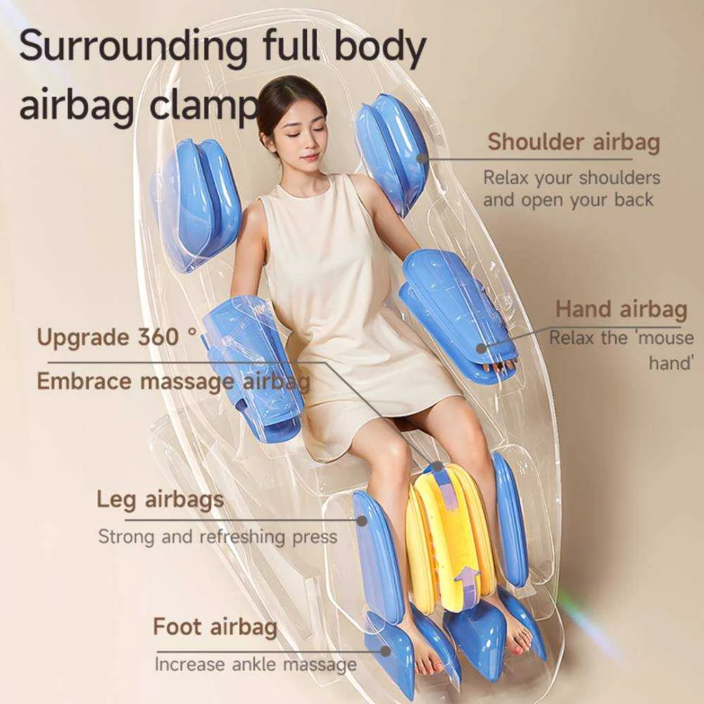 Masažinė kėdė JARE Aura Amber Brown su Zero Gravity ir viso kūno masažu