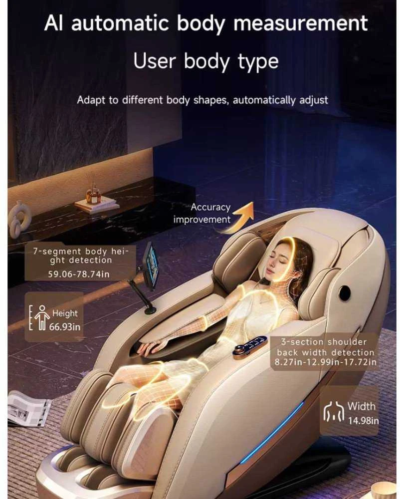 Masažinė kėdė JARE Aura Amber Brown su Zero Gravity ir viso kūno masažu