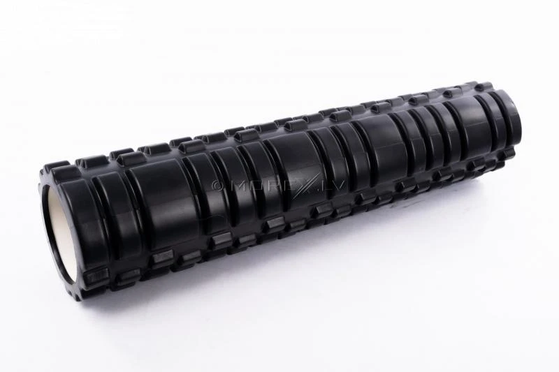 Masažo - Pilatės Volas Yoga Roller 14x62cm, juodas