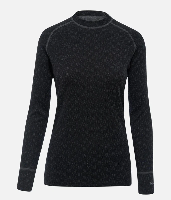 Moteriški termo marškinėliai Thermowave Merino Xtreme - Juoda - M