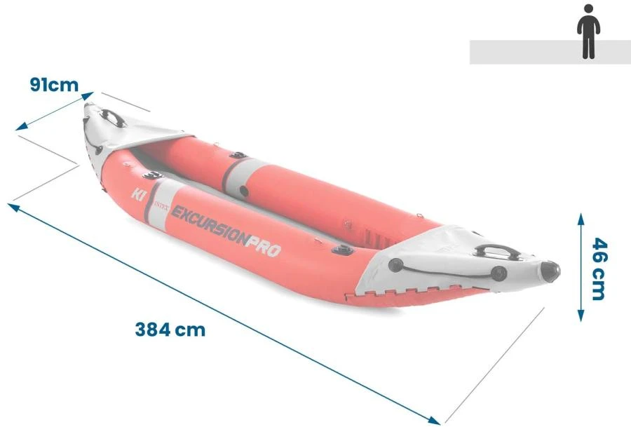 Intex Pripučiama baidarė Excursion Pro K1, 305x91x46cm