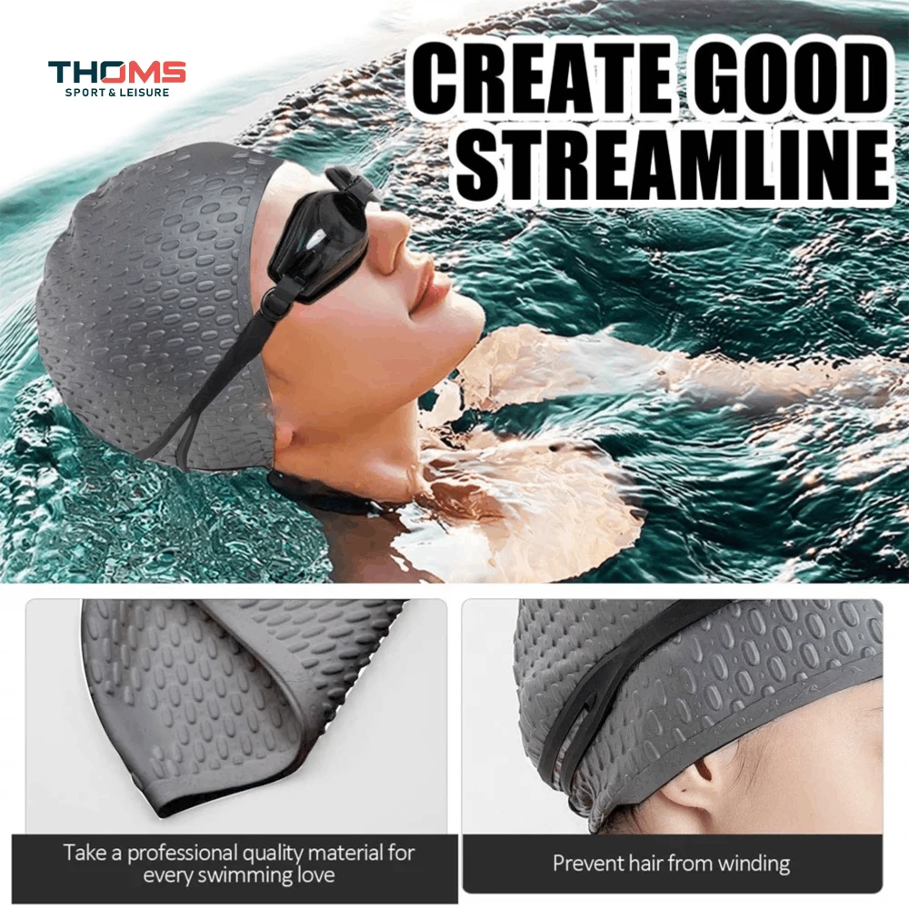 Silikoninė Plaukimo Kepuraitė THOMS SkyTrip Pilkas, Unisex