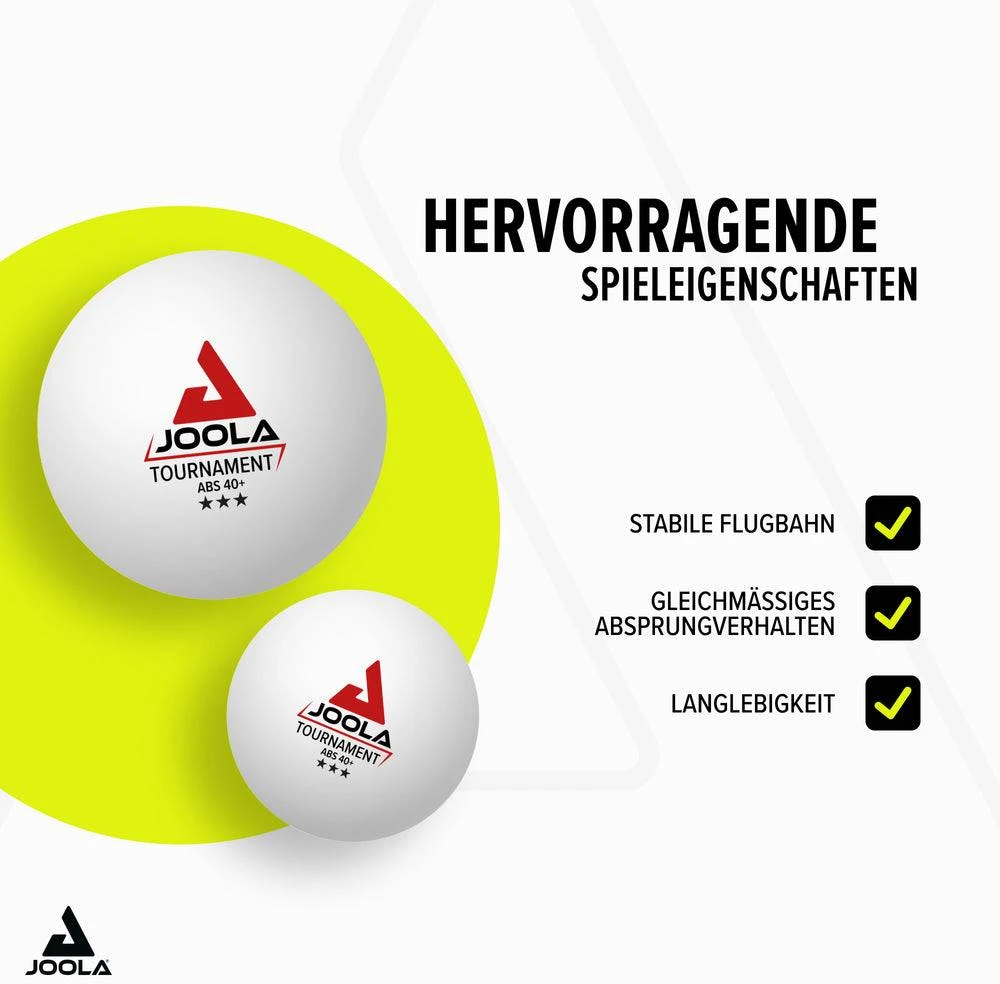 Stalo teniso kamuoliukai Joola Tournament 3 žvaigždės 72 vnt balti
