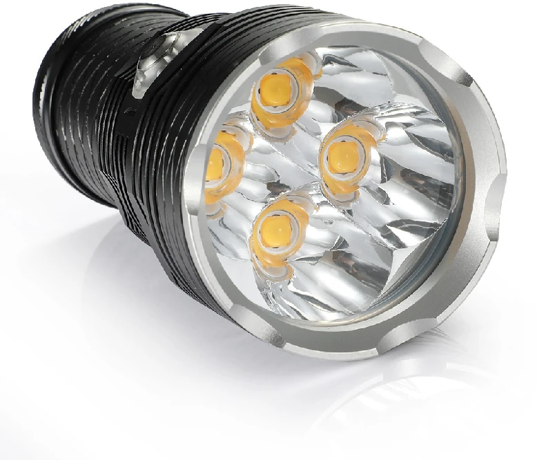 Taktinis 4-ių LED Rankinis Žibintas Dive Light XHP70, Atsparus Vandeniui iki 200m