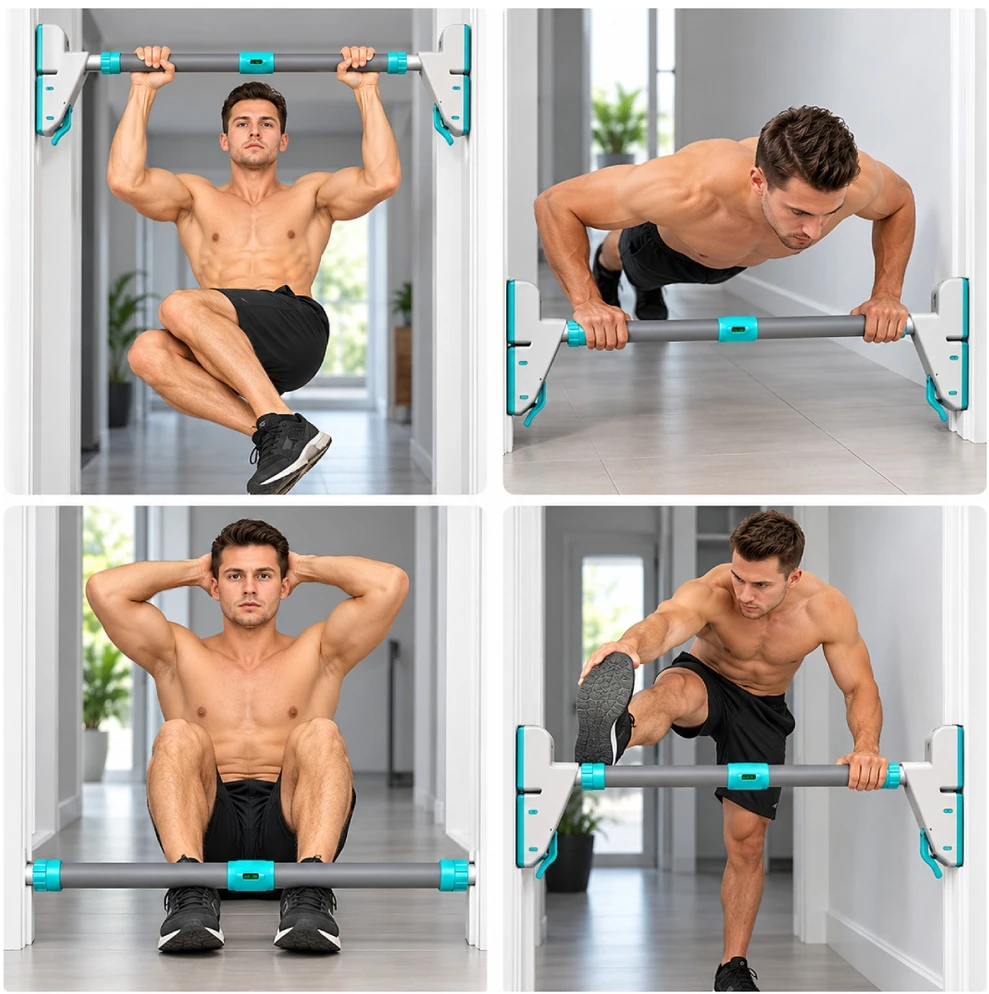 Teleskopinis prisitraukimų skersinis THOMS FlexGrip TS DG-017, 77–100 cm, 120 kg