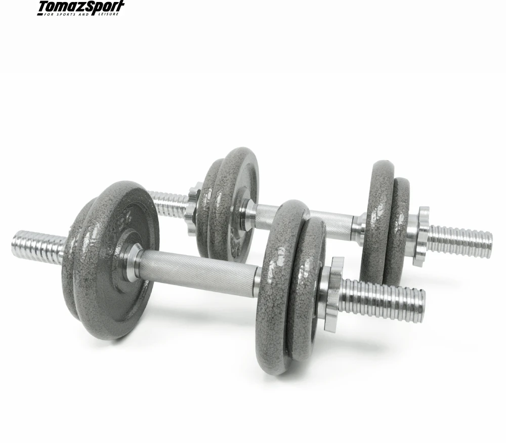 Thoms Reguliuojamo Svorio Plieninių Hantelių Rinkinys Tomaz Sport Steel Power 2x10 kg