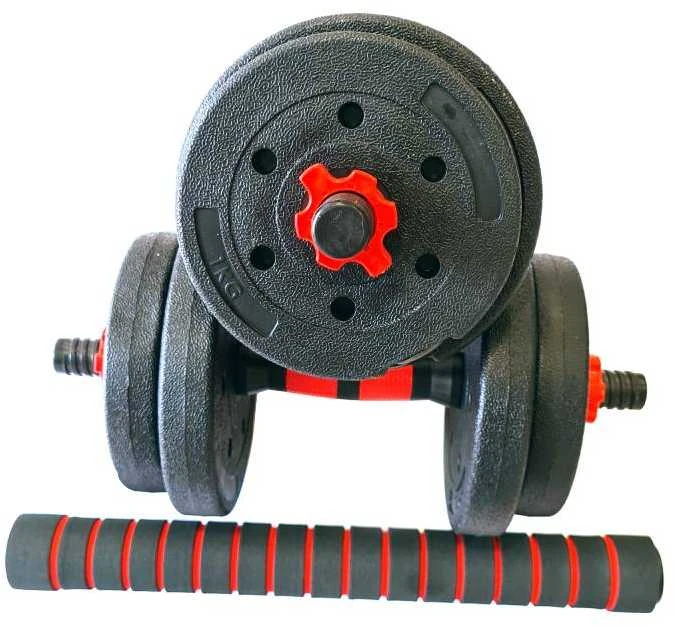Tomaz Sport Keičiamo Svorio Hantelių ir Štangos Komplektas, 15 kg