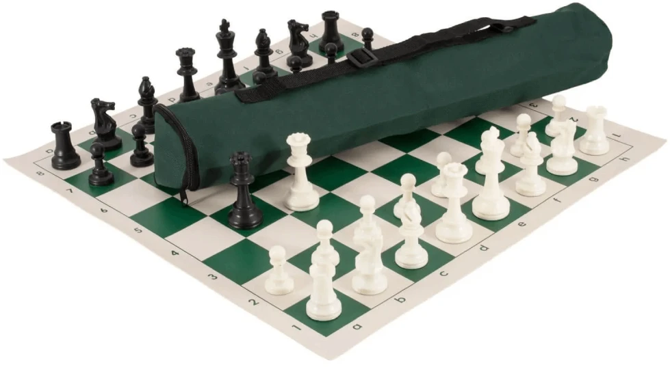 Tomaz Sport Šachmatų Rinkinys su Dėklų, Karalienė 9,5 cm, Lenta 50x50