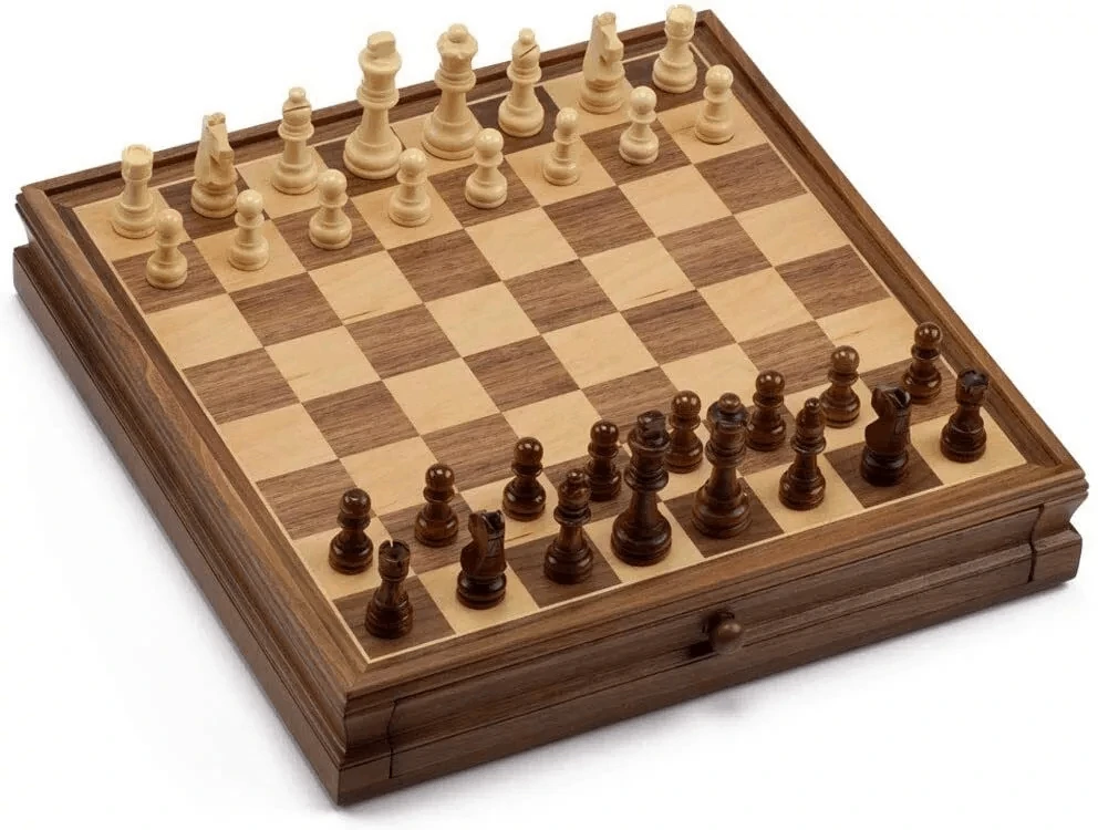 Tomaz Sport Šachmatų-Šaškių Rinkinys Riešuto Medžio, Karalius 7,6cm