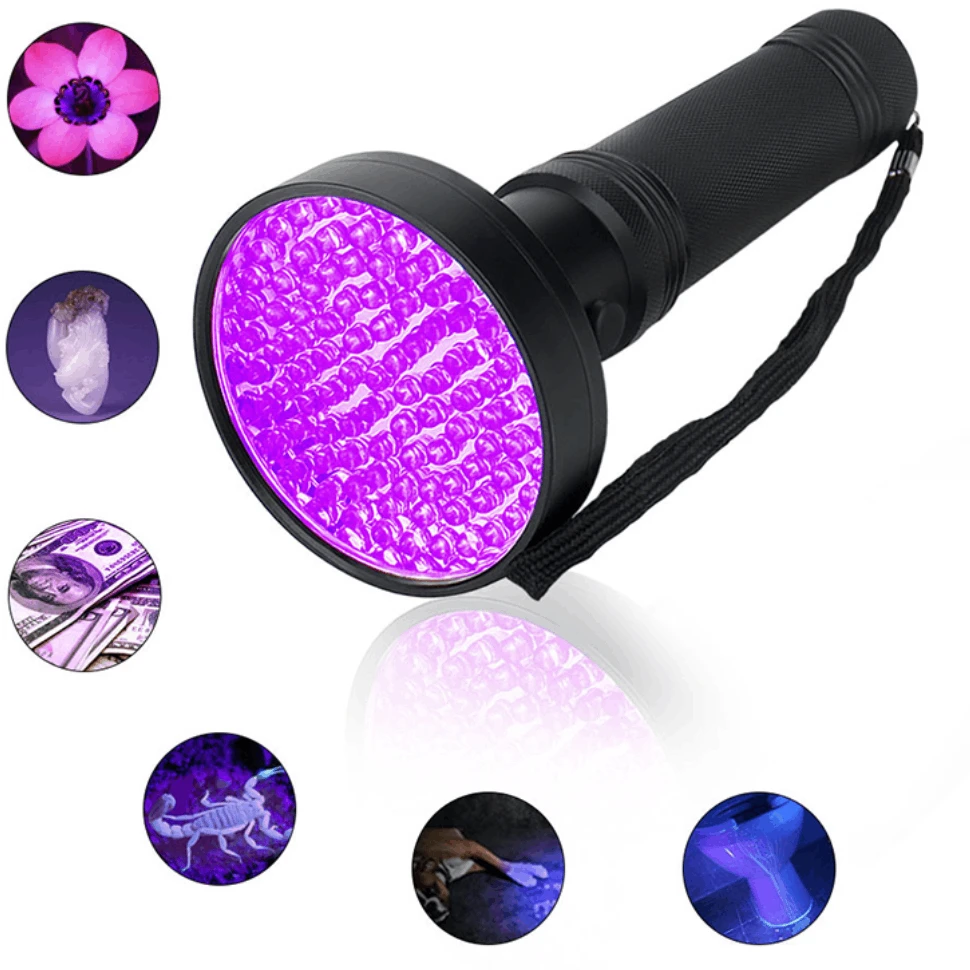 UV Žibintuvėlis Tiger Wolf HL-1028 100 LED 395Nm
