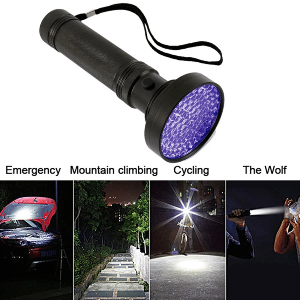 UV Žibintuvėlis Tiger Wolf HL-1028 100 LED 395Nm