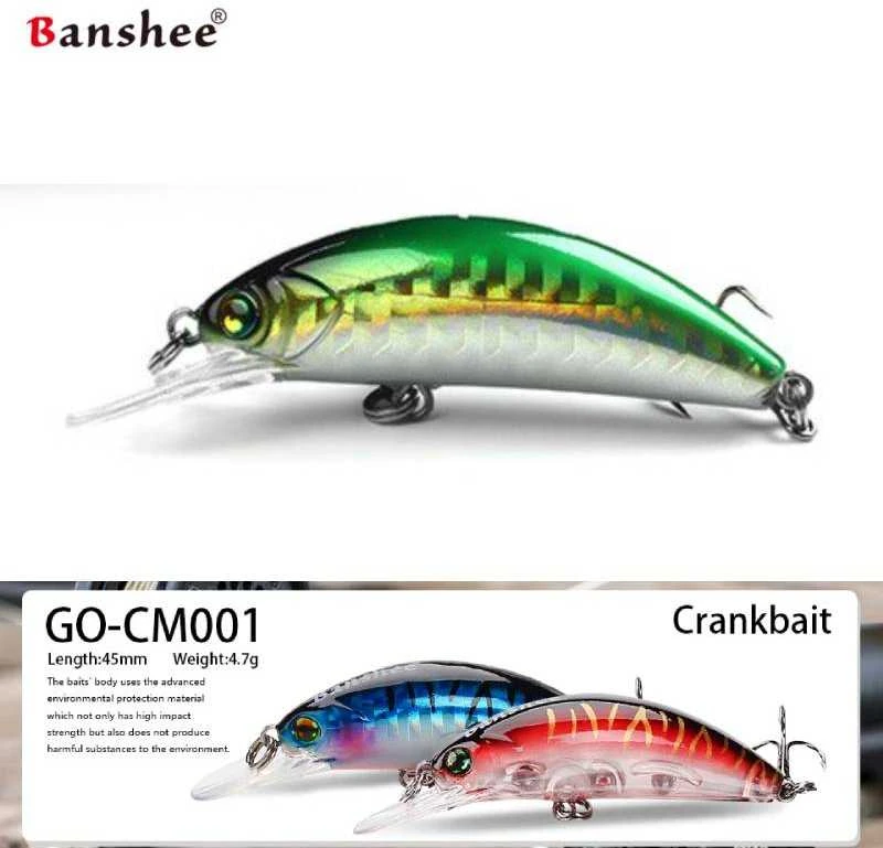 Vobleris Banshee Crankbait 45mm 4.7g GO-CM001 Žalias Back, Plūdrus