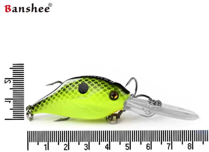 Vobleris Banshee Crankbait 50mm 10g VC07 Chartreuse Juodas Shad, Plūdrus