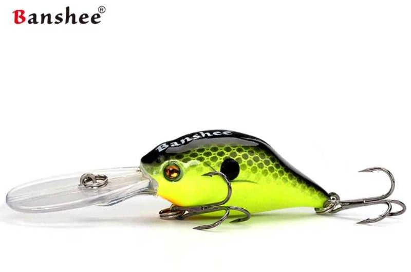 Vobleris Banshee Crankbait 50mm 10g VC07 Chartreuse Juodas Shad, Plūdrus