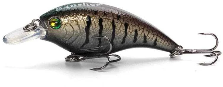 Vobleris Banshee Crankbait Bass 60mm 10g VC01 Titanium Creature, Plūdrus