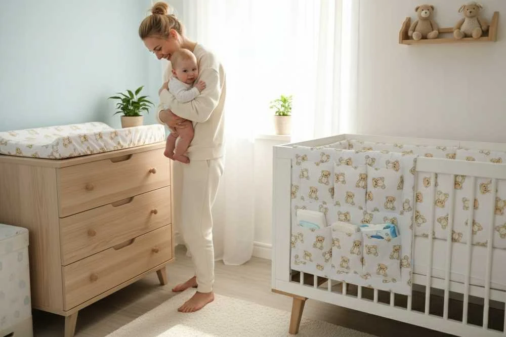 Babymam Kūdikio lovytės kišenė daiktų laikymui - organizatorius