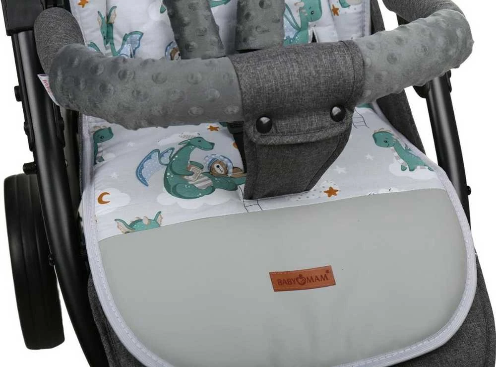 Babymam Vaikiško vežimėlio dvipusis įdėklas 80x40 cm
