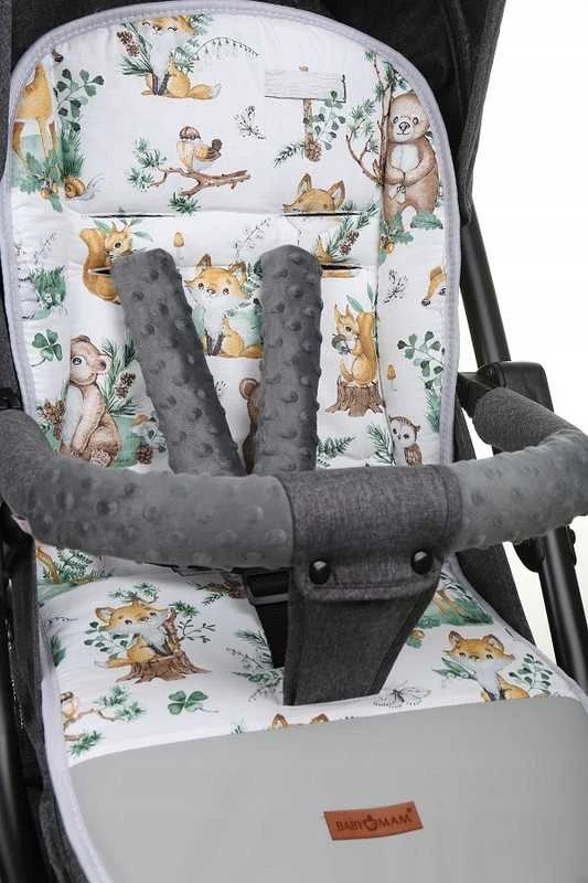 Babymam Vaikiško vežimėlio dvipusis įdėklas 80x40 cm