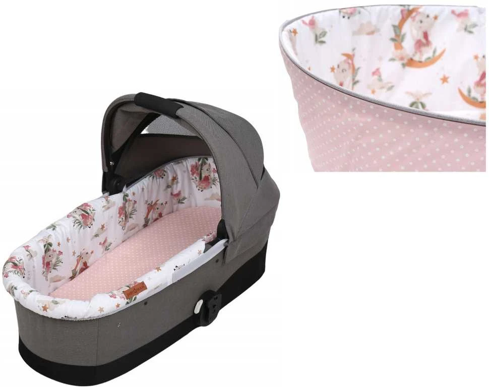 Babymam Vežimėlio lopšio komplektas, įdėklas ir čiužinio paklodė