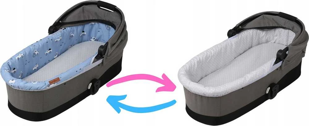 Babymam Vežimėlio lopšio komplektas, įdėklas ir čiužinio paklodė
