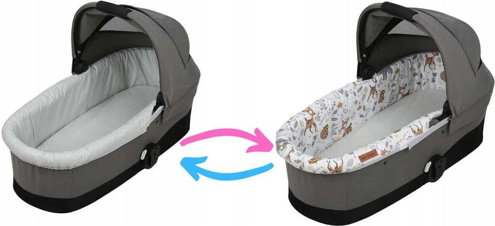 Babymam Vežimėlio lopšio komplektas, įdėklas ir čiužinio paklodė