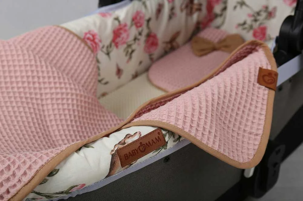 Babymam Vežimėlio lopšio komplektas, įdėklas ir čiužinio paklodė