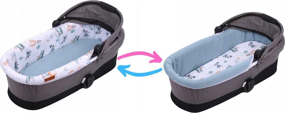 Babymam Vežimėlio lopšio komplektas, įdėklas ir čiužinio paklodė