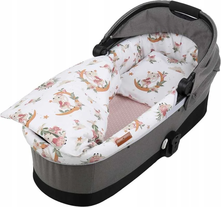 Babymam Vežimėlio lopšio komplektas, įdėklas ir čiužinio paklodė