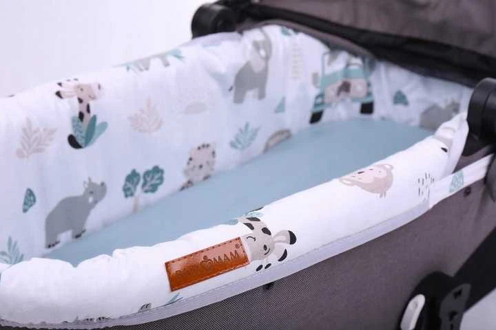Babymam Vežimėlio lopšio komplektas, įdėklas ir čiužinio paklodė
