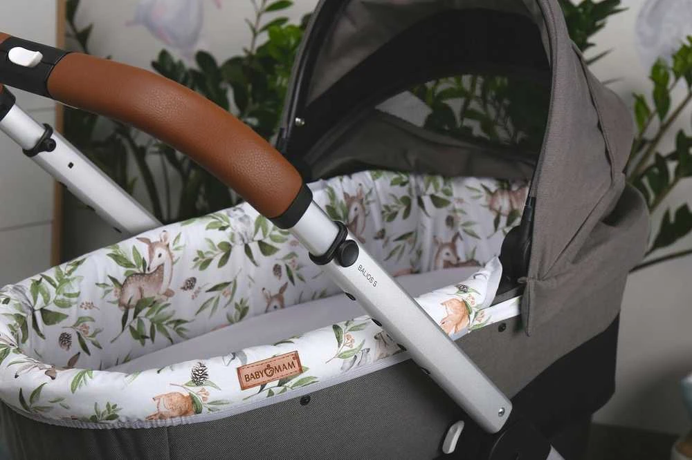 Babymam Vežimėlio lopšio komplektas, įdėklas ir čiužinio paklodė