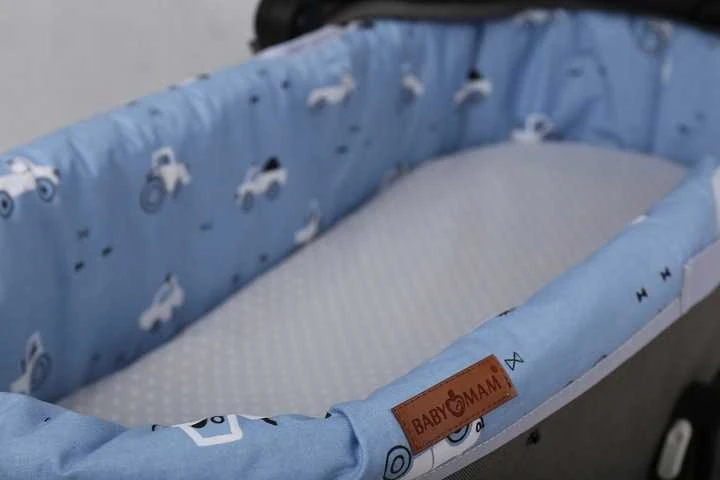 Babymam Vežimėlio lopšio komplektas, įdėklas ir čiužinio paklodė