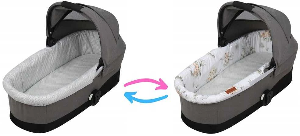Babymam Vežimėlio lopšio komplektas, įdėklas ir čiužinio paklodė