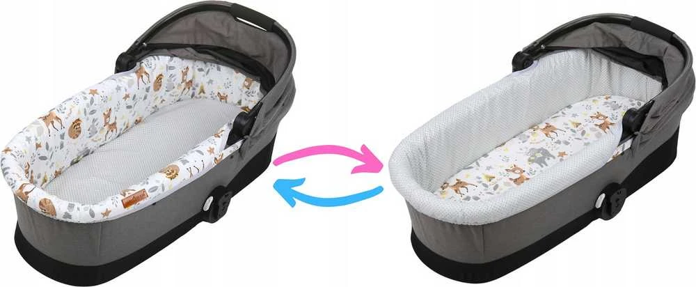 Babymam Vežimėlio lopšio komplektas, įdėklas ir čiužinio paklodė
