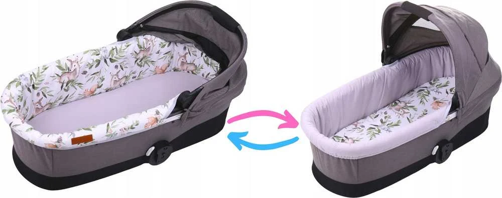 Babymam Vežimėlio lopšio komplektas, įdėklas ir čiužinio paklodė