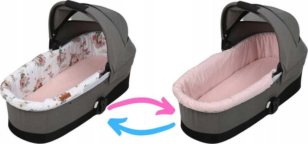 Babymam Vežimėlio lopšio komplektas, įdėklas ir čiužinio paklodė