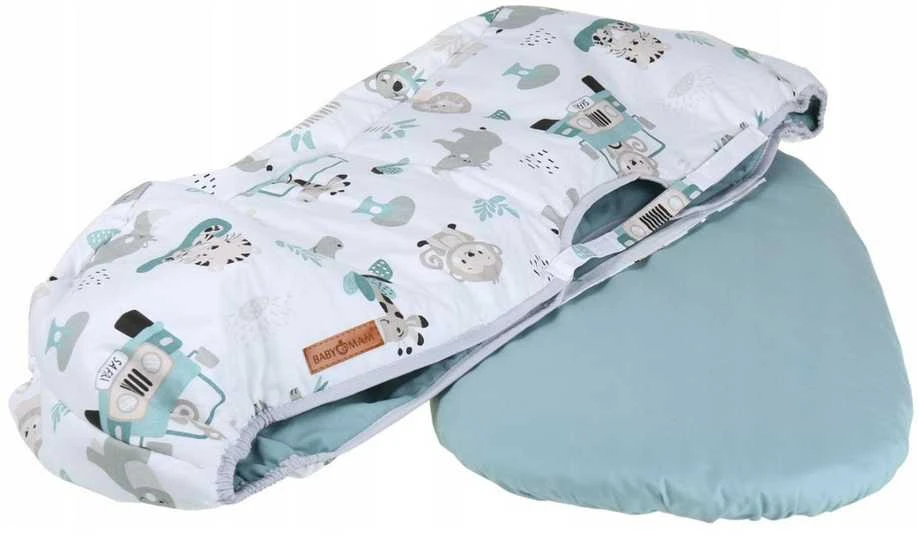 Babymam Vežimėlio lopšio komplektas, įdėklas ir čiužinio paklodė
