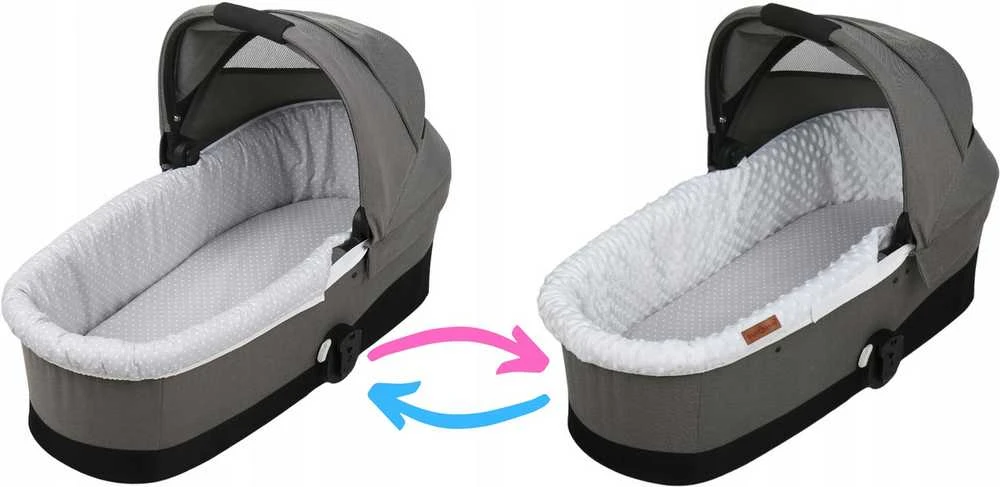 Babymam Vežimėlio lopšio komplektas, įdėklas ir čiužinio paklodė