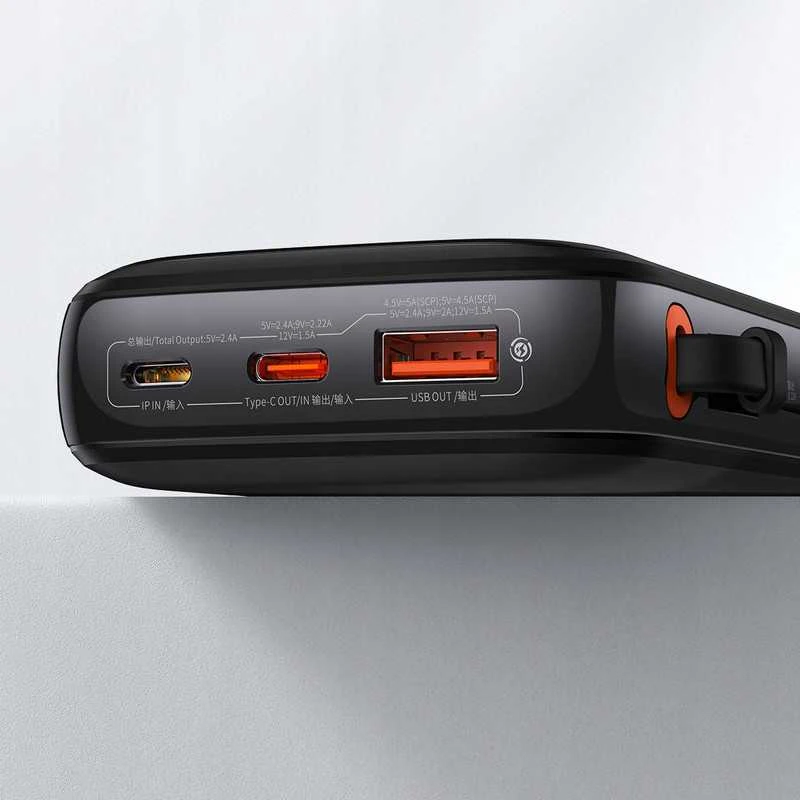 Powerbank Baseus Qpow Pro Digital Ekranas Fast Charge 10000 mAh 20 W