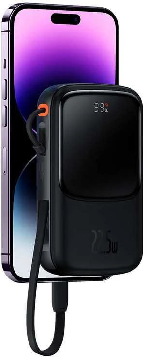 Powerbank Baseus Qpow Pro Digital Ekranas Fast Charge 10000 mAh 20 W