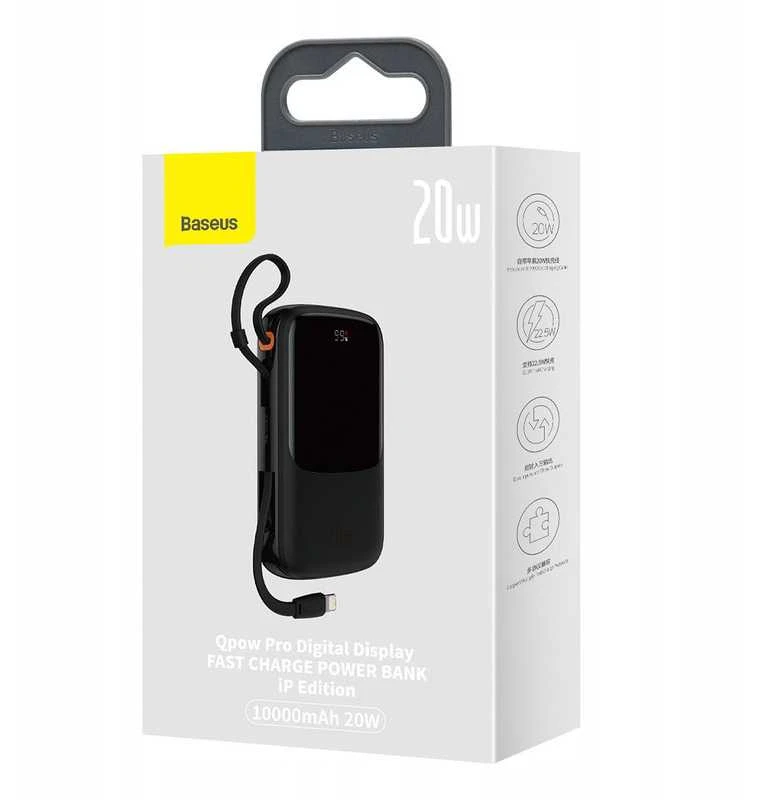 Powerbank Baseus Qpow Pro Digital Ekranas Fast Charge 10000 mAh 20 W