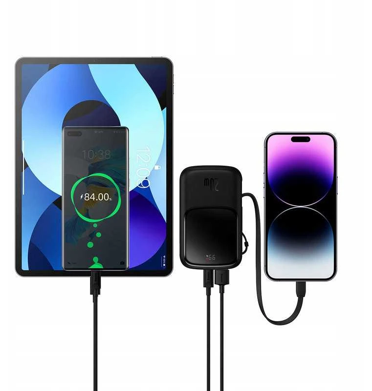 Powerbank Baseus Qpow Pro Digital Ekranas Fast Charge 10000 mAh 20 W