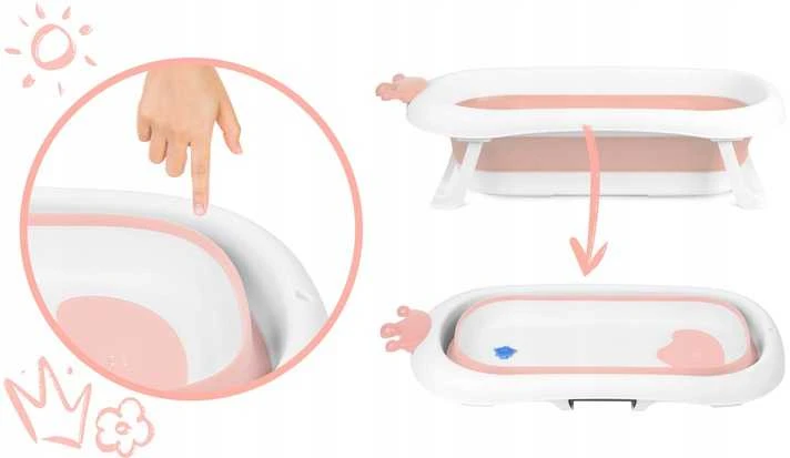 Ricokids Sulankstoma kūdikio vonelė su pagalve