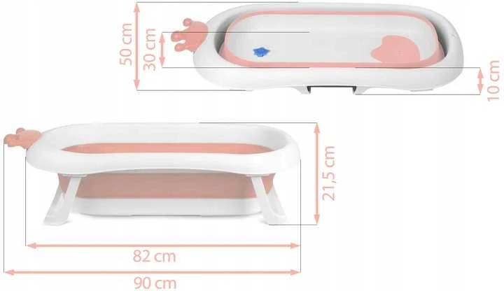 Ricokids Sulankstoma kūdikio vonelė su pagalve