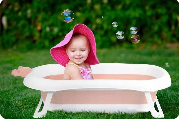 Ricokids Sulankstoma kūdikio vonelė su pagalve