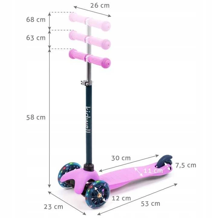 Triratis paspirtukas Kidwell Uno Violet