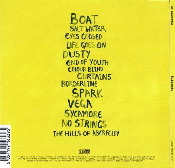 Ed Sheeran - Subtract CD